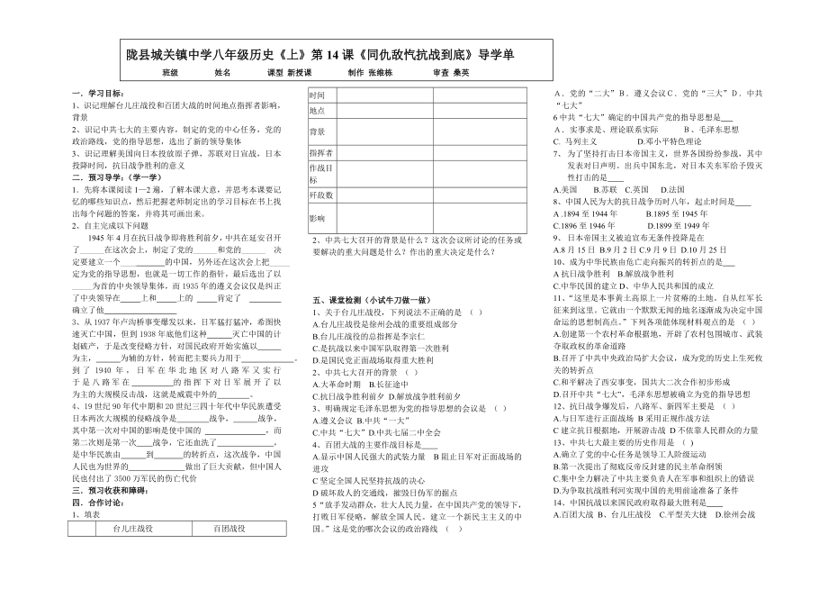 第14課《同仇敵愾抗戰(zhàn)到底》_第1頁(yè)