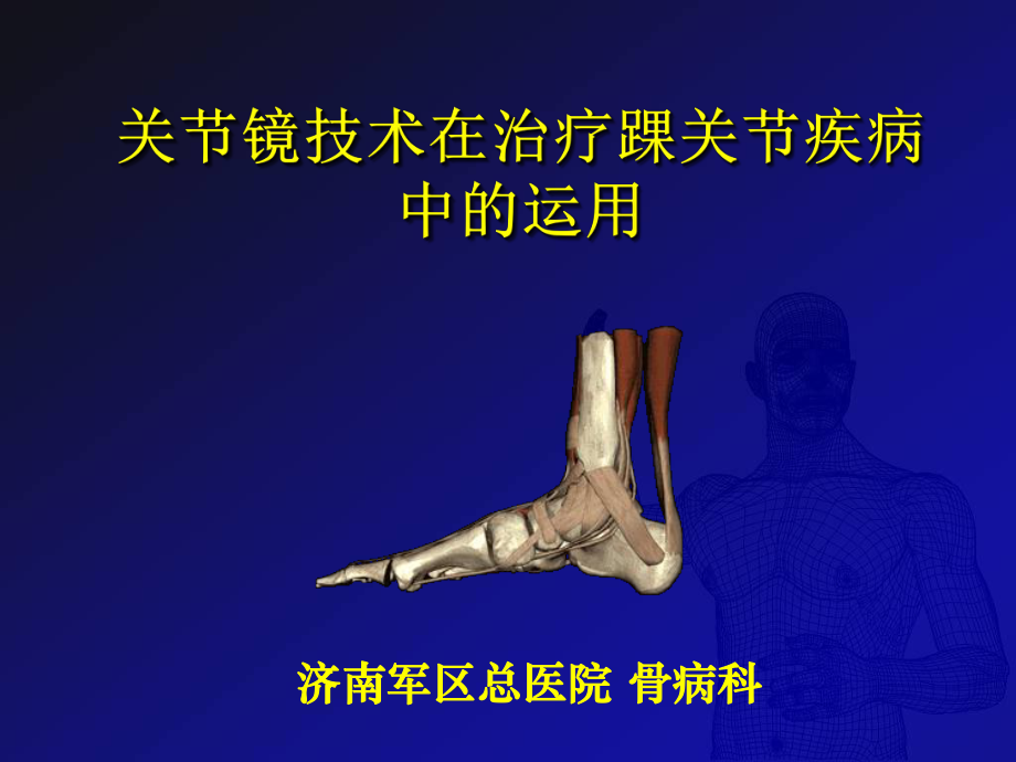 踝关节镜技术在治疗踝关节疾病中的应用ppt课件_第1页