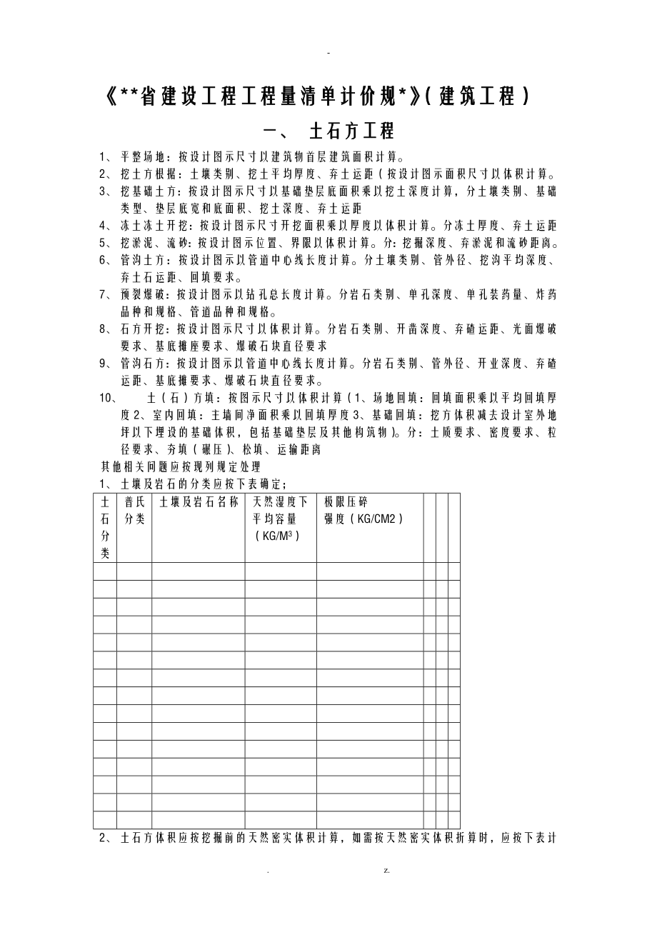 安徽省建设工程工程量清单计价规范_第1页