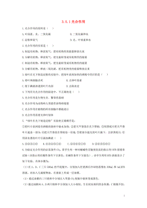 七年級(jí)生物上冊(cè) 第3單元 生物圈中的綠色植物 第5章 綠色開花植物的生活方式 3.5.1 光合作用同步練習(xí)（新版）北師大版