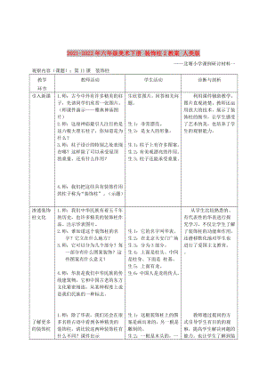 2021-2022年六年級美術(shù)下冊 裝飾柱2教案 人美版