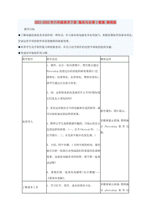 2021-2022年六年級美術下冊 瓶花與水果1教案 湘美版