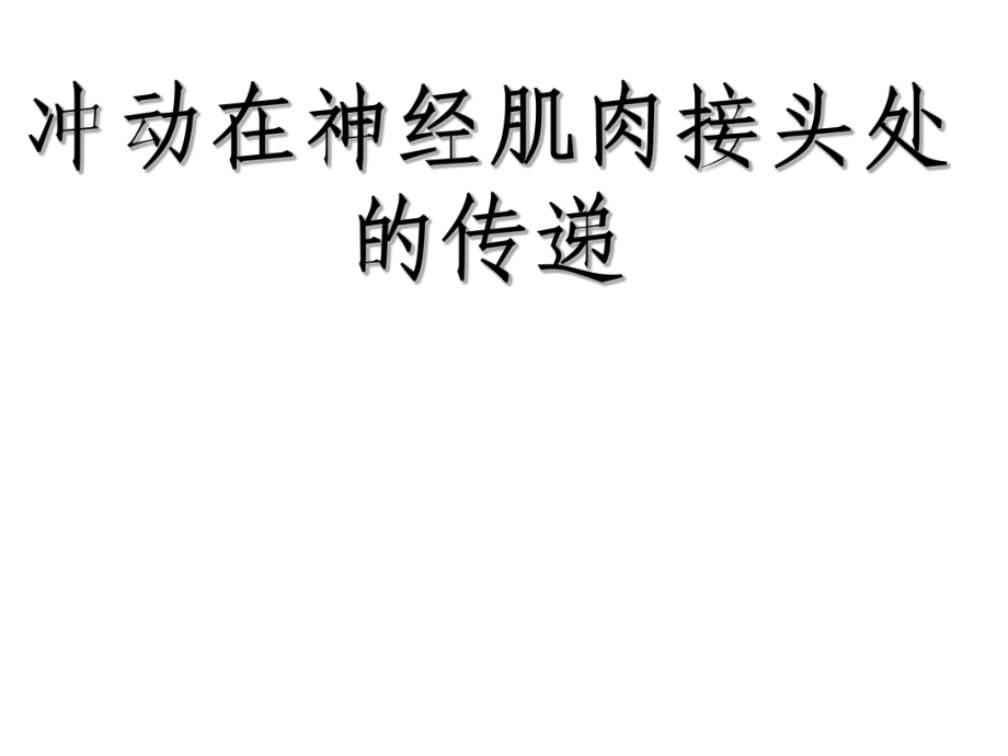 神经肌肉接头处的兴奋传递过程及其影响因素_第1页