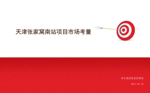 张家窝天津南站项目市场面可行性报告课件