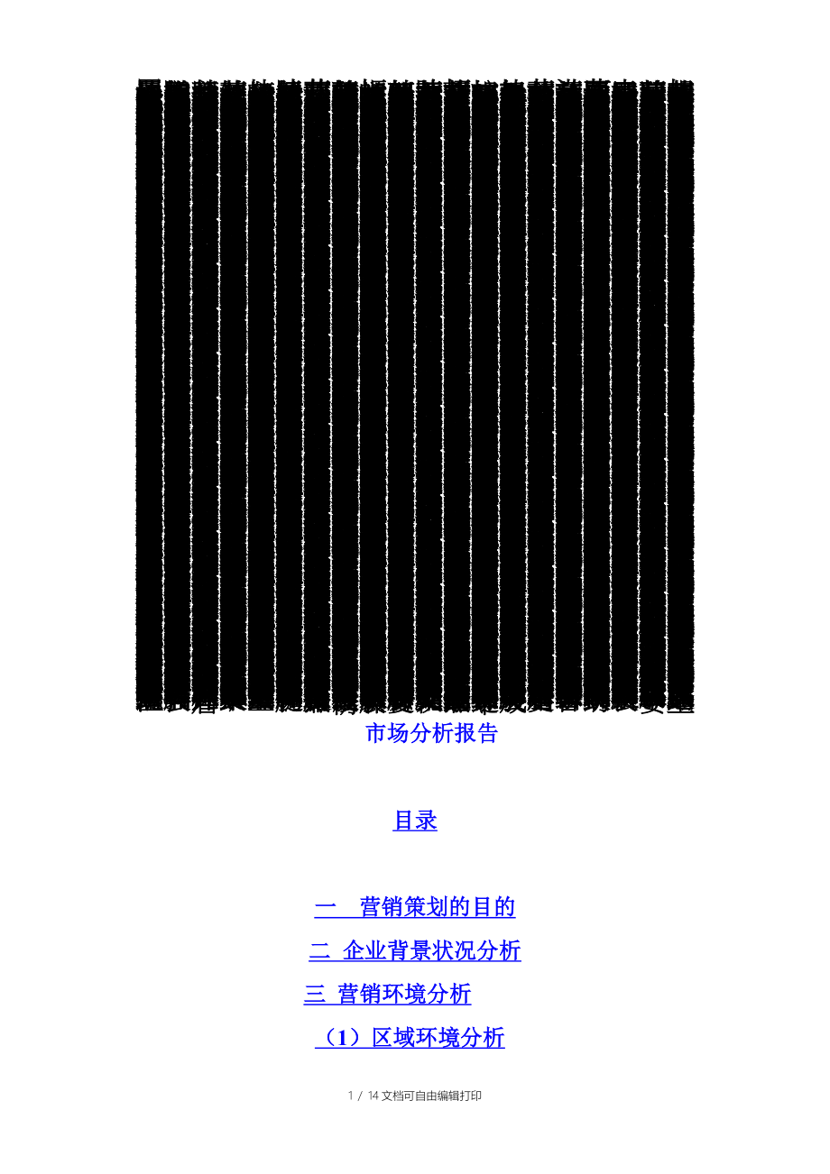 市场分析报告范文_第1页