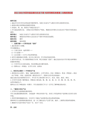 2021-2022年四年級品德與社會下冊 吃穿用哪里來教案 人教新課標(biāo)版