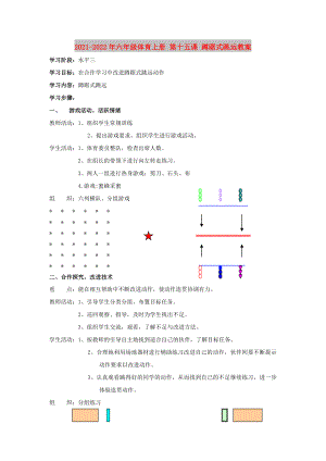 2021-2022年六年級體育上冊 第十五課 蹲踞式跳遠(yuǎn)教案