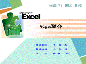 初中信息技术Excel简介