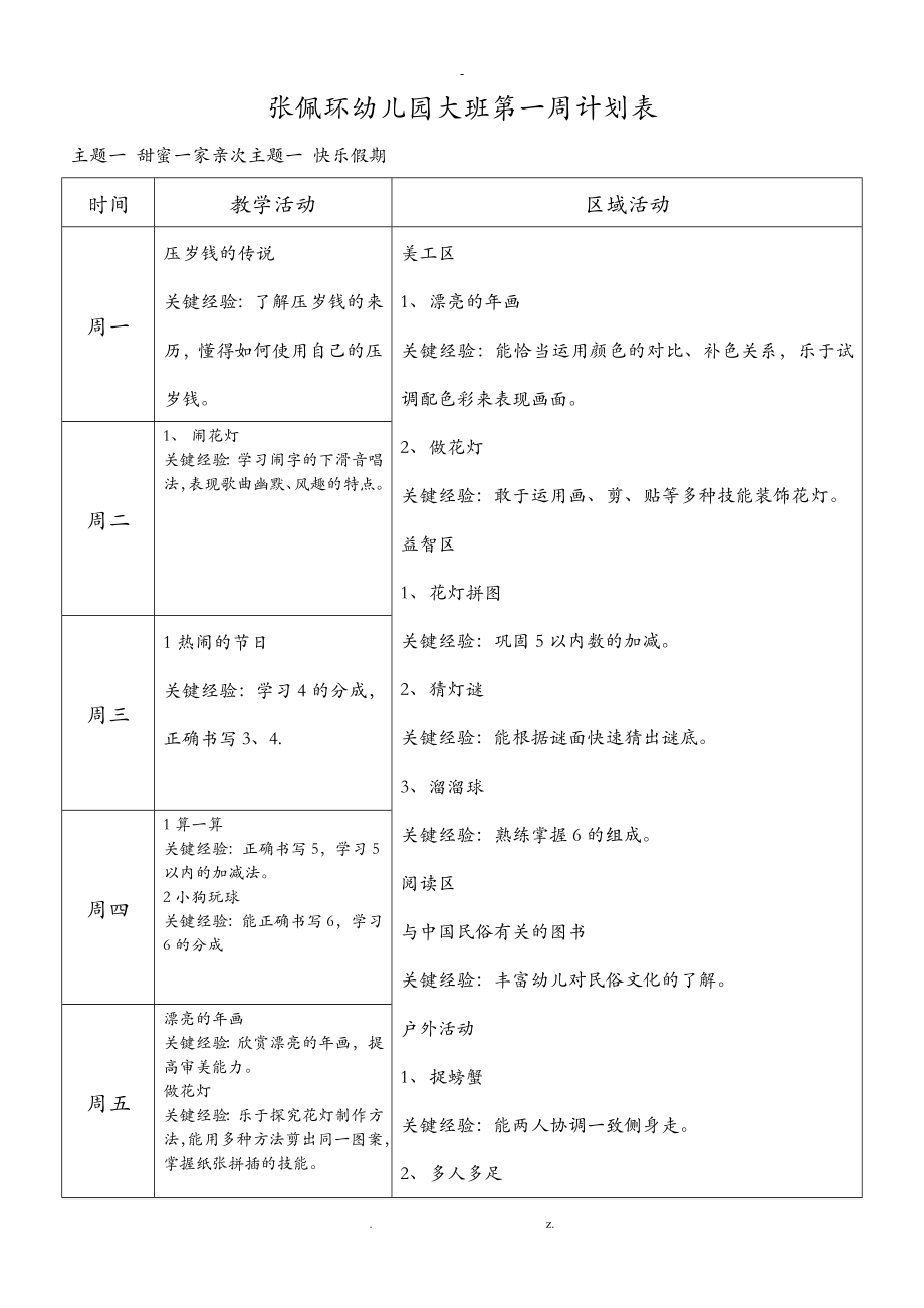 大班下学期周计划_第1页