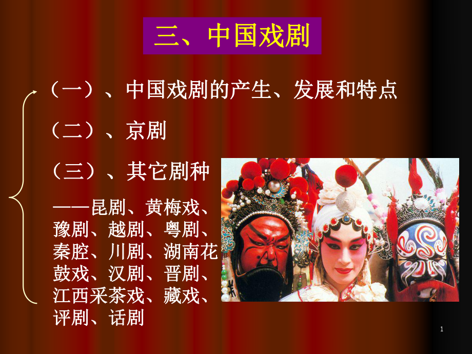 旅游文化中国戏剧优秀课件_第1页