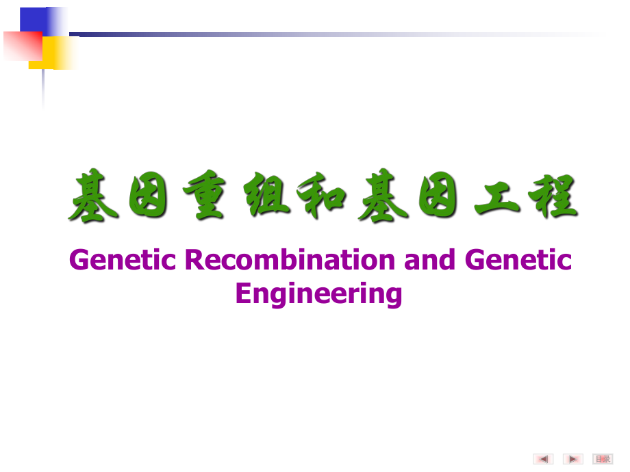 基因重组和基因工程_第1页