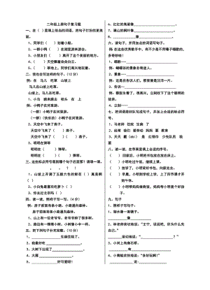 二年级上册句子练习(修改)