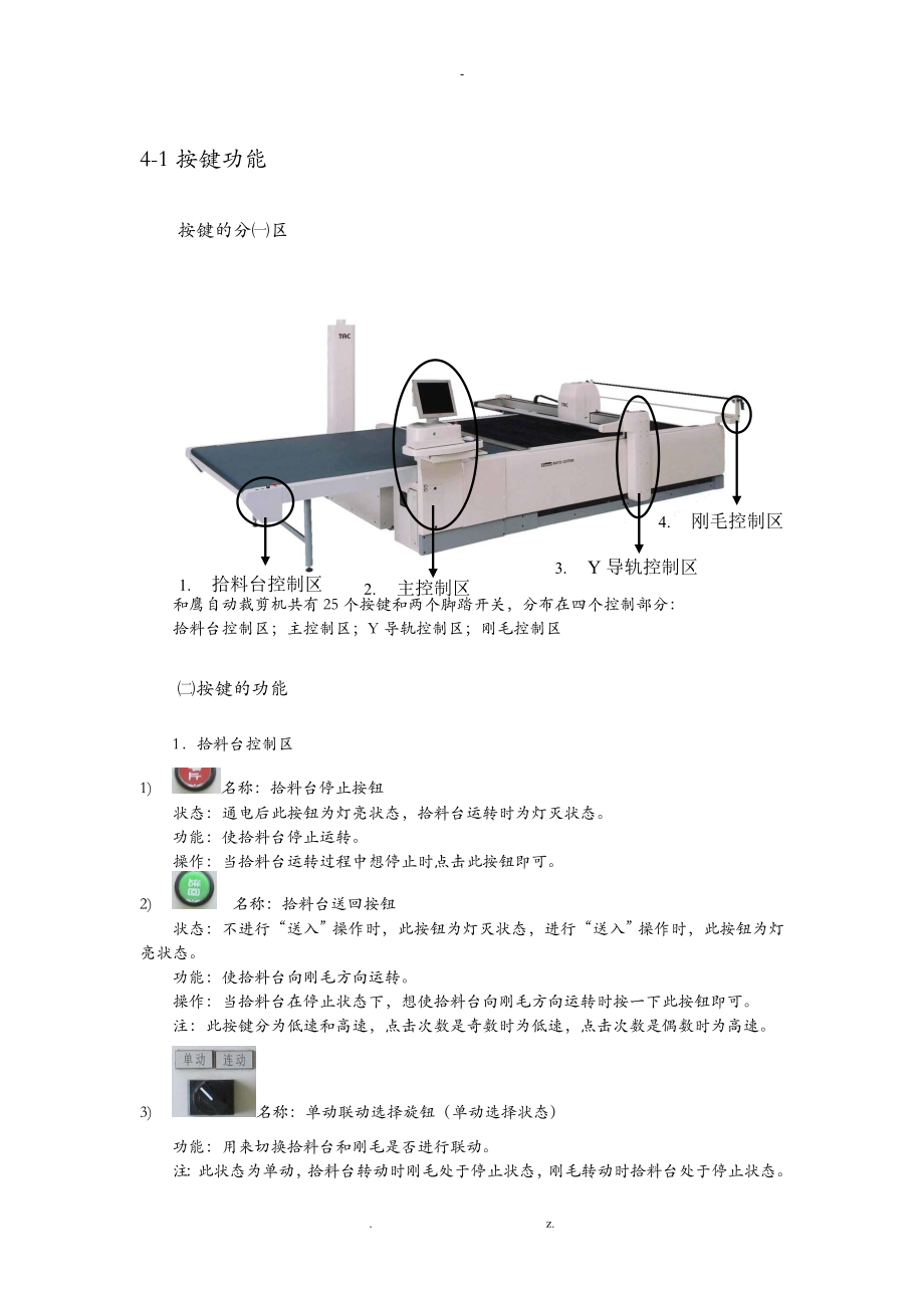 裁床使用按键说明_第1页