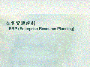 《企业资源规划系统》PPT课件