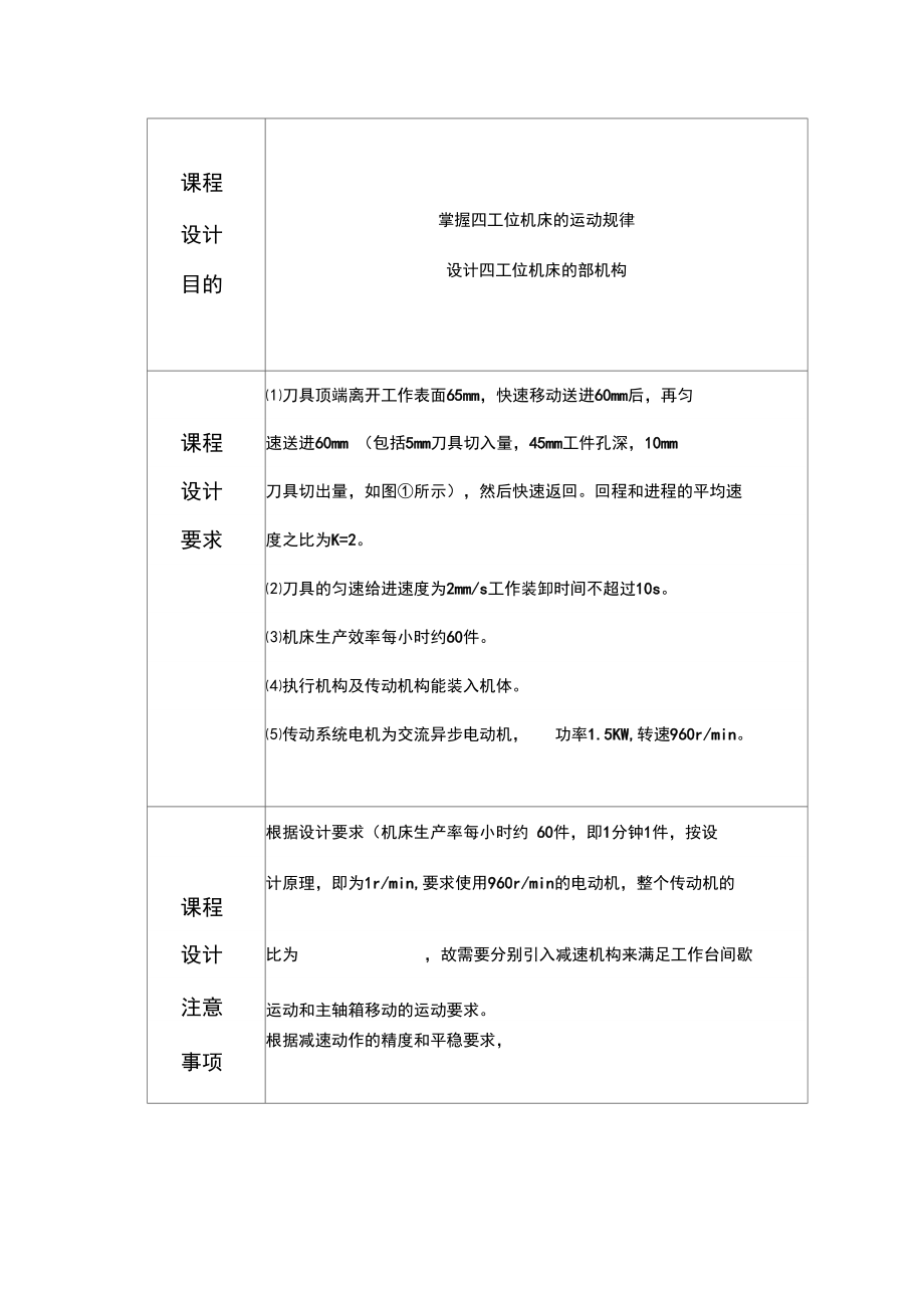 四工位專用機(jī)床設(shè)計(jì)說明書_第1頁