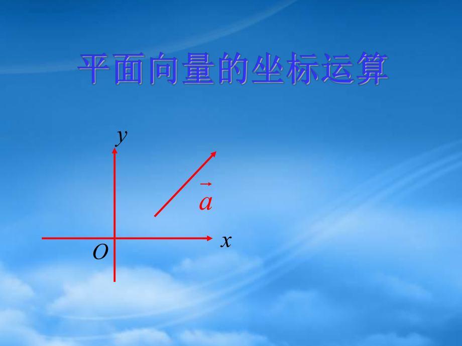 高二数学上册 8.1《向量的坐标表示及其运算》课件二 沪教_第1页