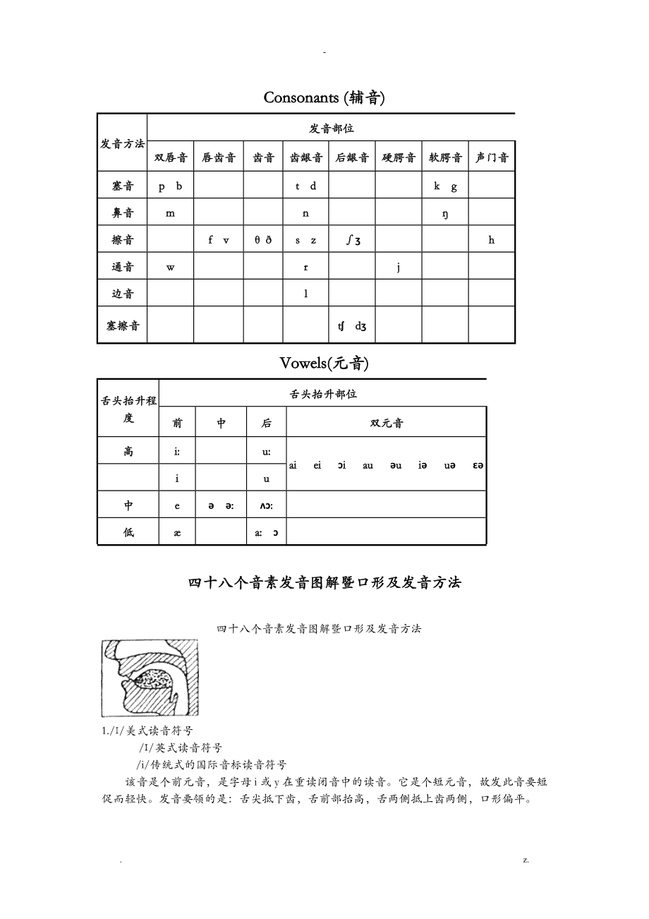 国际音标发音舌位图_第1页