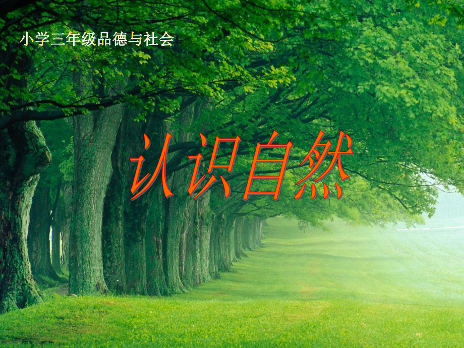 小學(xué)三年級品德與社會《認(rèn)識自然》課件_第1頁