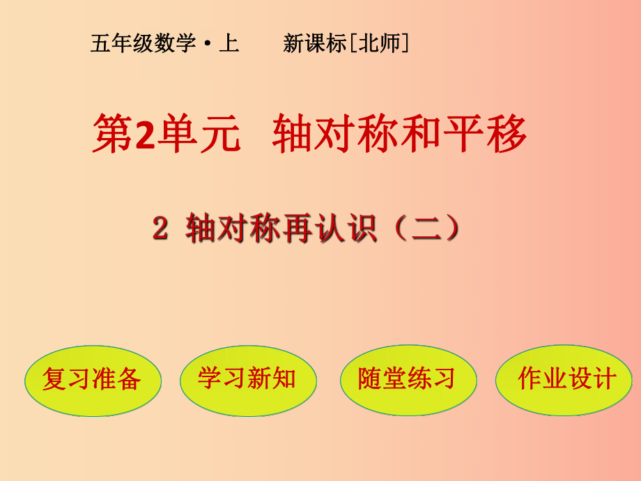 五年級數(shù)學(xué)上冊 第2單元 軸對稱和平移 第2節(jié) 軸對稱再認(rèn)識（二）課件 北師大版_第1頁