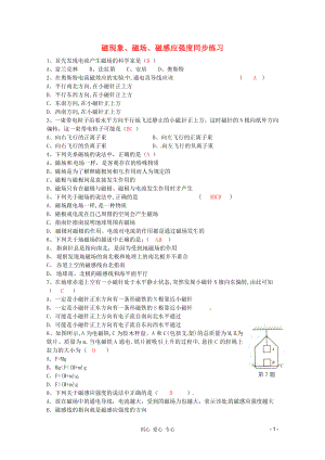 2012高中物理 3.1 磁現(xiàn)象、磁場、磁感應(yīng)強(qiáng)度同步練習(xí) 新人教版選修3-1