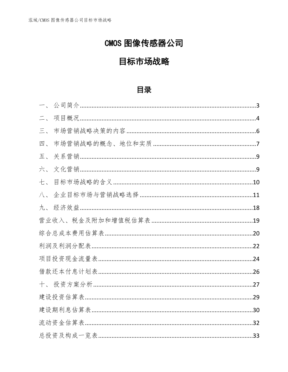 CMOS图像传感器公司目标市场战略_第1页