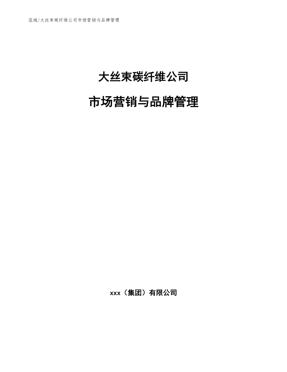 大丝束碳纤维公司市场营销与品牌管理_第1页