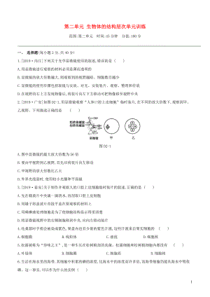 （新課標(biāo)）2020年中考生物復(fù)習(xí) 第二單元 生物體的結(jié)構(gòu)層次單元訓(xùn)練