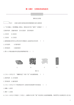 廣東省深圳市2019年中考生物 主題復(fù)習(xí)二 生物體的結(jié)構(gòu)層次 第03課時(shí) 生物體的結(jié)構(gòu)層次練習(xí)