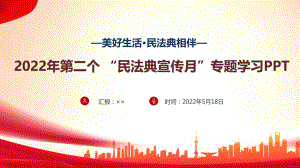 解讀《美好生活 民法典相伴》2022年第二個民法典宣傳月全文PPT