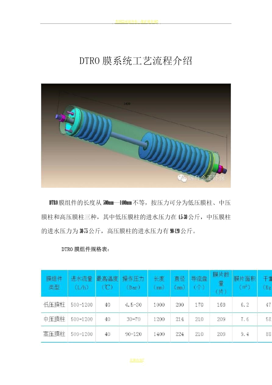 DTRO膜系统工艺流程介绍_第1页