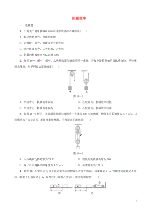 2019-2020學年八年級物理下冊 第10課時 機械效率課時訓練 新人教版