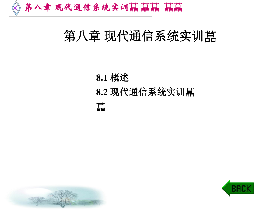 现代通信系统导论第八章现代通信系统实训ppt课件_第1页