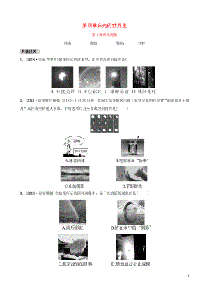 2019中考物理一輪復(fù)習(xí) 03 在光的世界里 第1課時(shí) 光現(xiàn)象試題