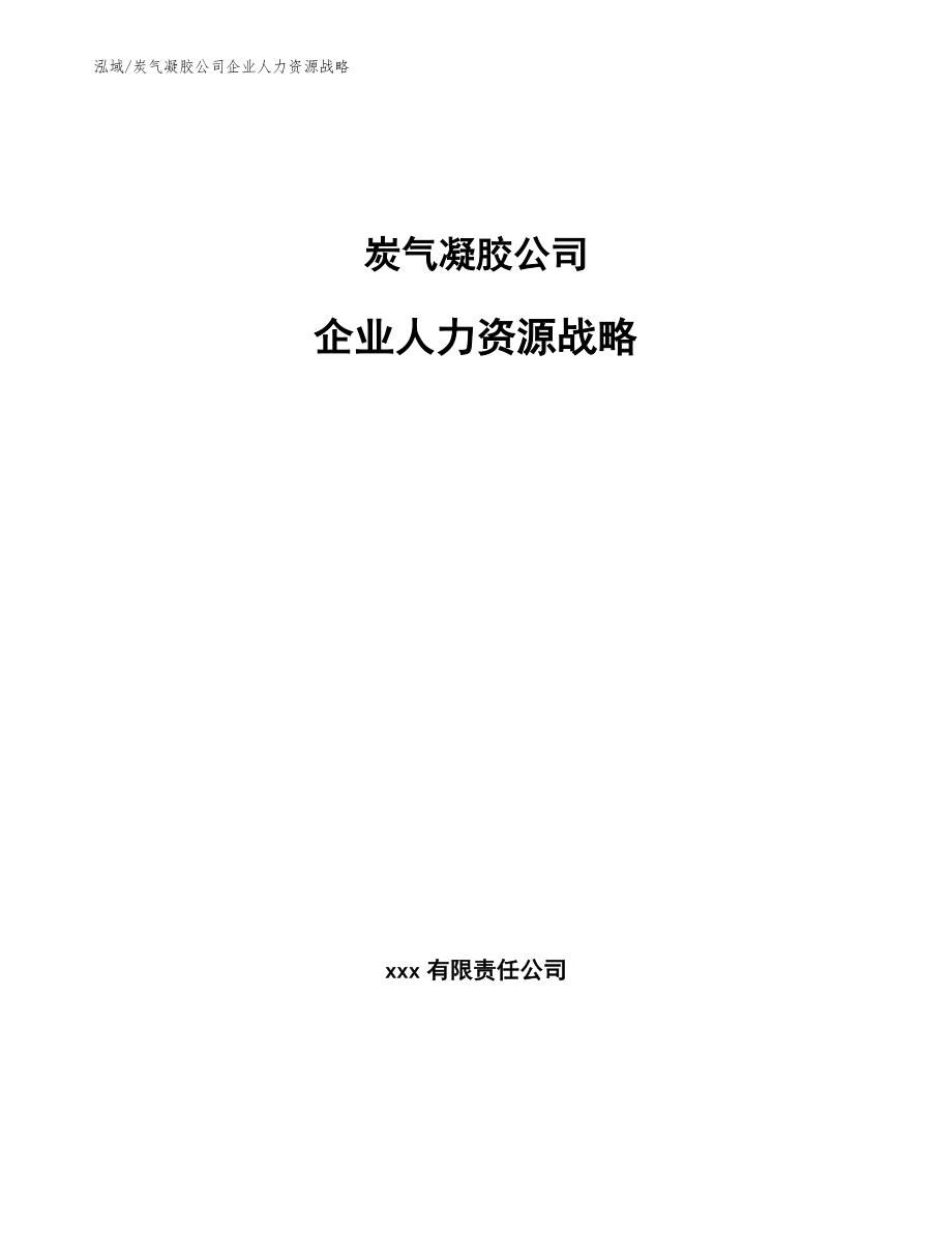 炭气凝胶公司企业人力资源战略_第1页