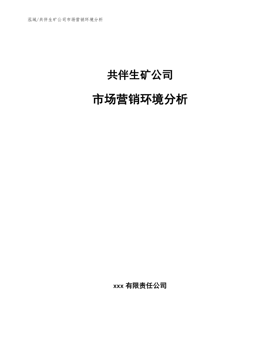 共伴生矿公司市场营销环境分析_参考_第1页