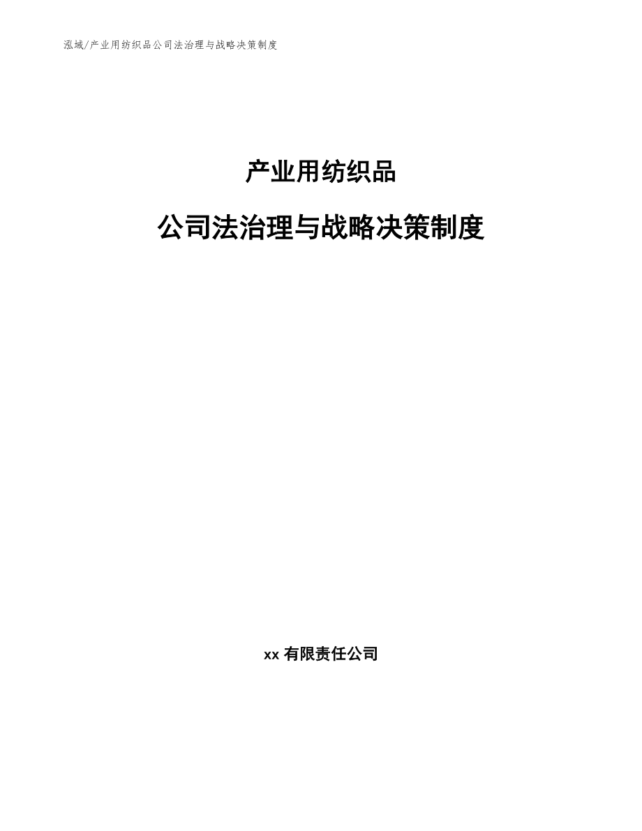 产业用纺织品公司法治理与战略决策制度_第1页