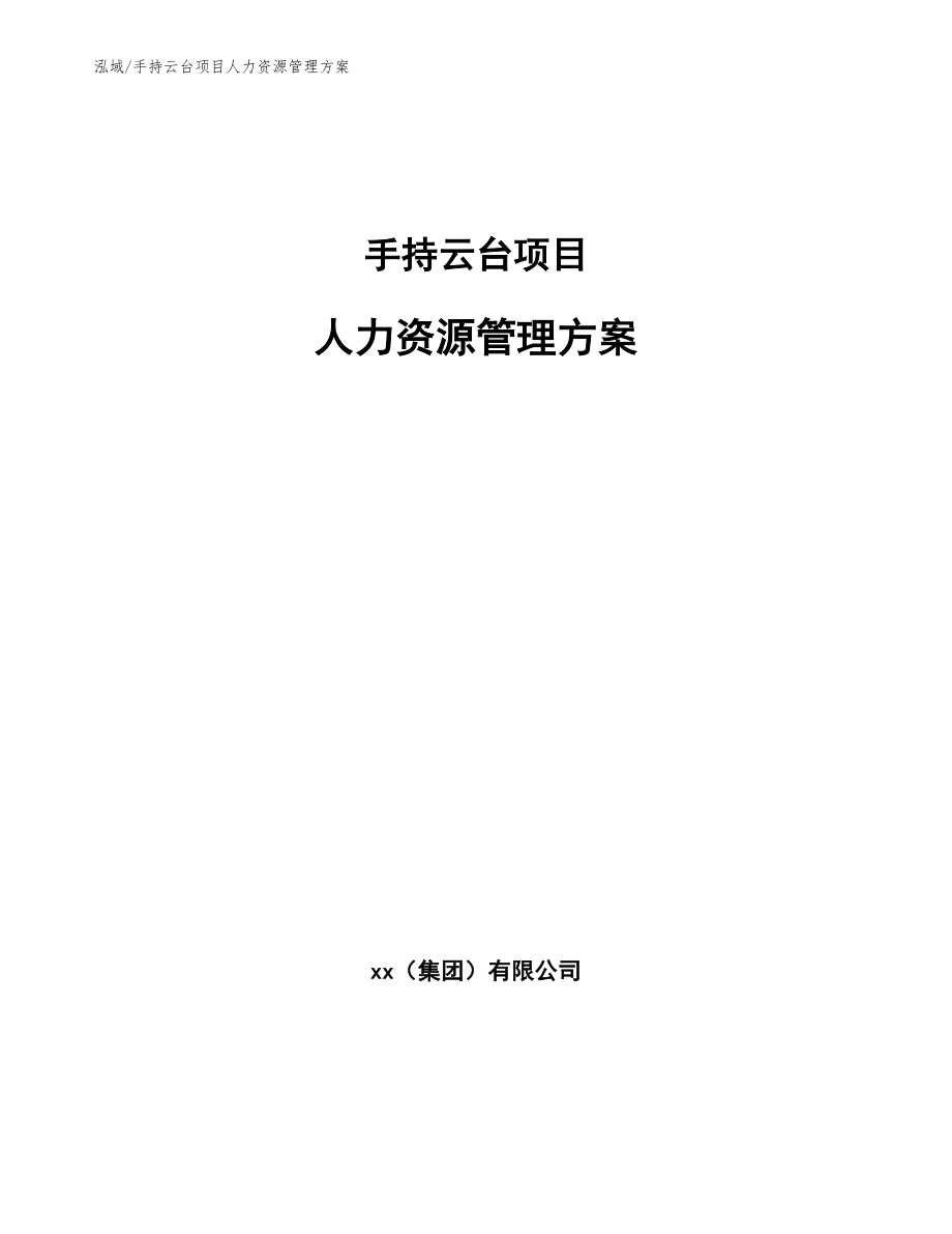 手持云台项目人力资源管理方案_第1页