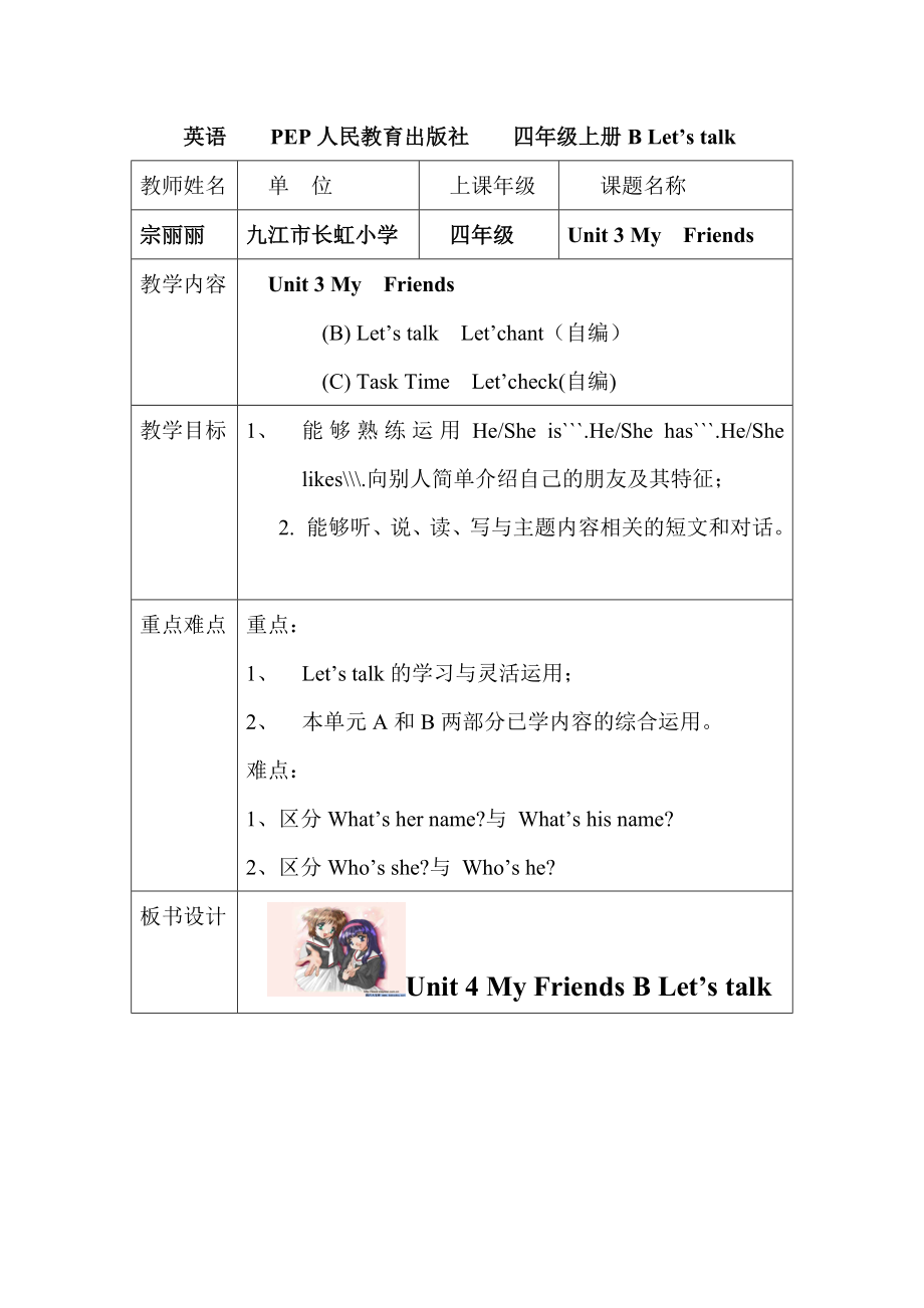 小學(xué)英語My Friend_第1頁