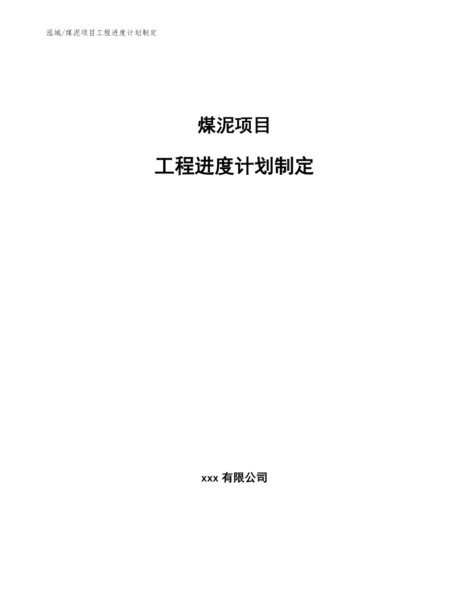 煤泥项目工程进度计划制定_第1页