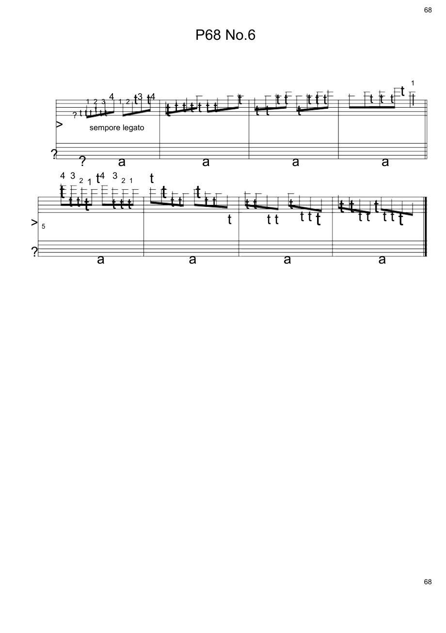 拜厄钢琴基本教程SecondPart.P68No.6原版正谱钢琴谱五线谱乐谱_第1页