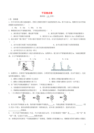 湖北省武汉市八年级物理上册 4.3 平面镜成像限时练（无答案）（新版）新人教版