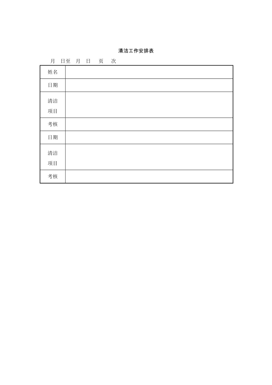 行政部后勤管理表格10_第1頁