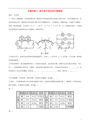 （江西專版）2019中考物理總復(fù)習(xí) 專題突破九 課外探究型實(shí)驗(yàn)專題演練