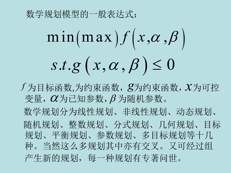 数学建模数学规划模型课件_第1页