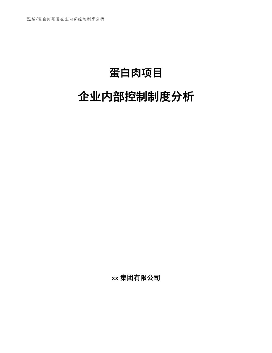 蛋白肉项目企业内部控制制度分析_范文_第1页