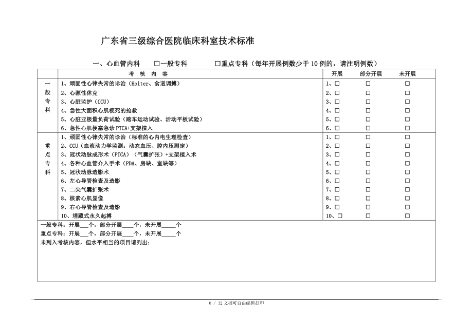 广东省三综合医院临床科室技术标准_第1页