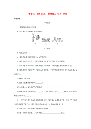 陜西省2018屆中考物理 專題七 類型二（第31題）教材重點(diǎn)（拓展）實(shí)驗(yàn)復(fù)習(xí)練習(xí)