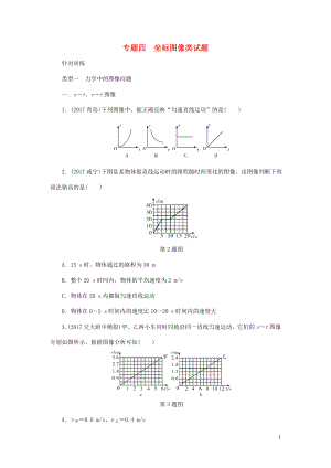 陜西省2018屆中考物理 專題四 類型一 力學(xué)中的圖像問題復(fù)習(xí)練習(xí)