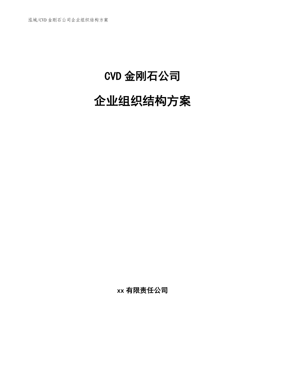 CVD金刚石公司企业组织结构方案_参考_第1页