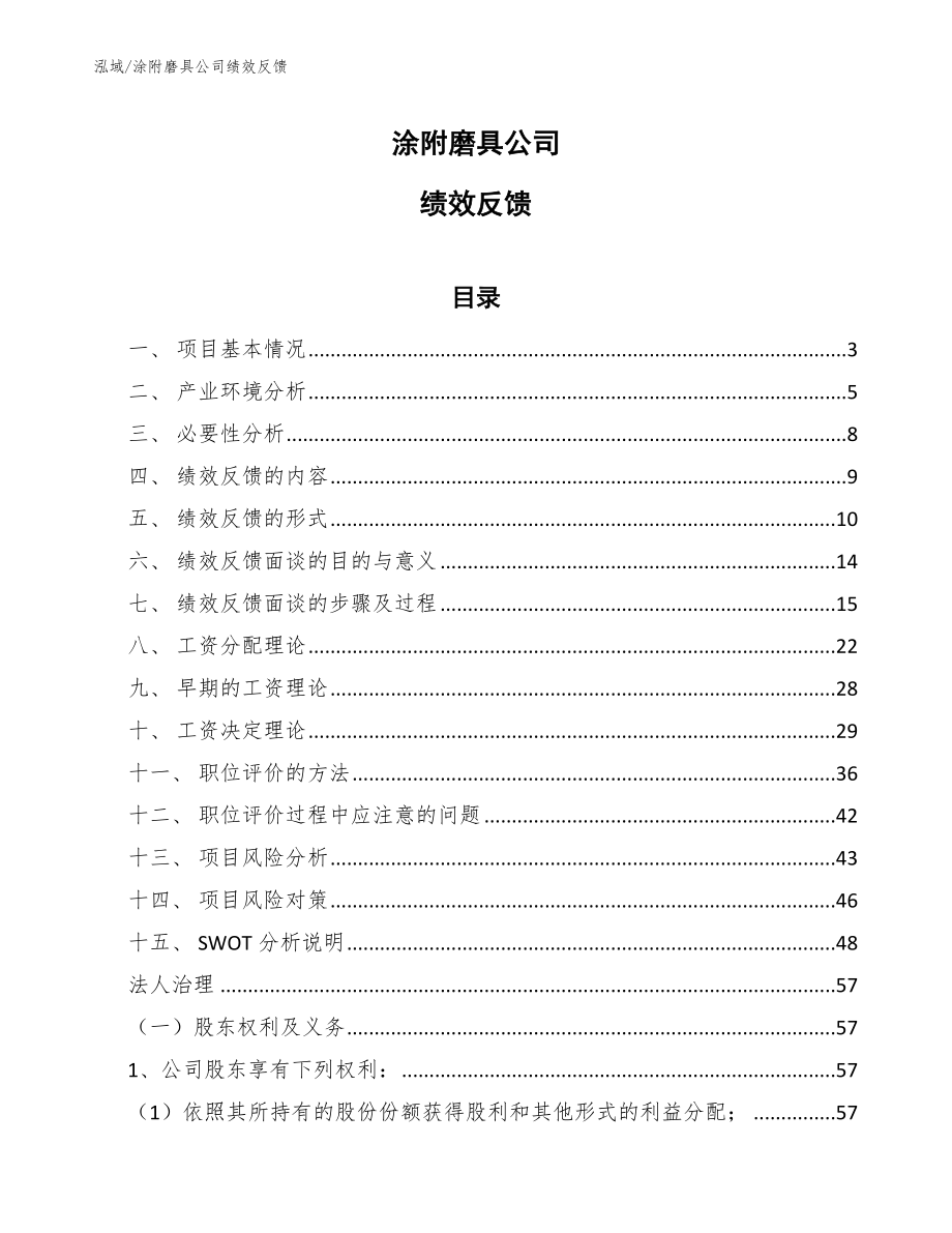 涂附磨具公司绩效反馈_第1页